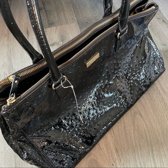 Kate Spade Alexander Avenue Martine Ostrich Embossed Leather EUC Woman’s Purse - Picture 10 of 17